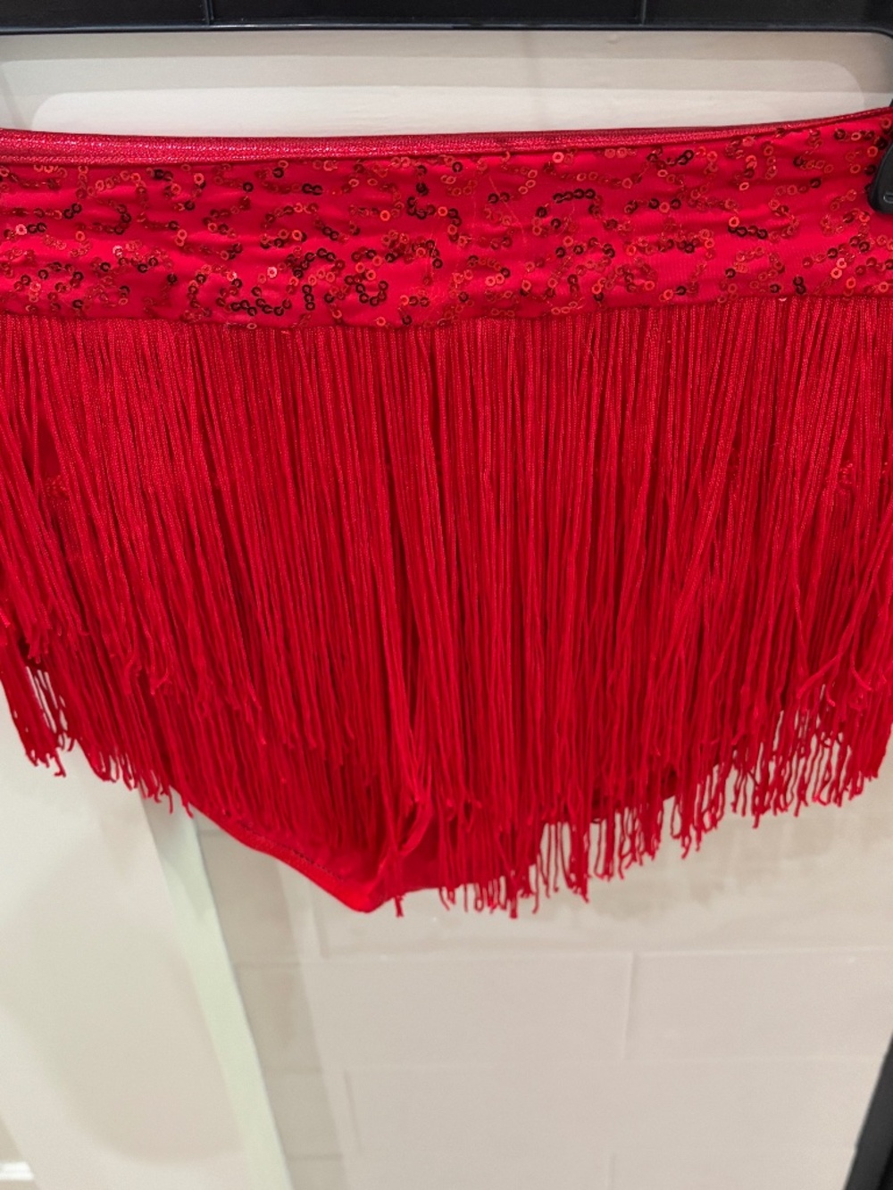 Balera sequin and fringe dance shorts size adult small